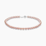 Yoko London - Classic 7mm Pink Freshwater Pearl Necklace in White Gold
